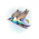 swallow birds tattoo design idea