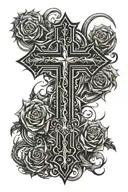 spike around forearm into a cross made entirely  tattoo design idea