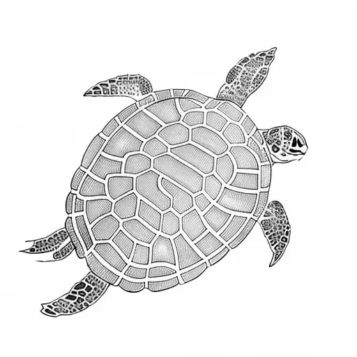 Turtle tattoo design idea