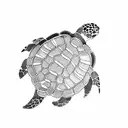 Turtle tattoo design idea