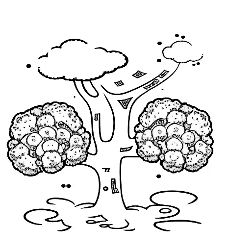 broccoli with money sign in it tattoo design idea