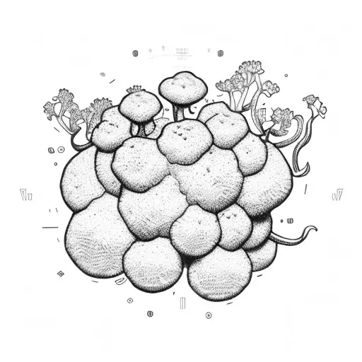 broccoli with money sign in it tattoo design idea