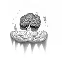 broccoli with money sign in it tattoo design idea