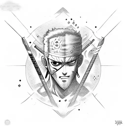 Roronoa zoro, antebraço  tattoo design idea