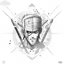 Roronoa zoro, antebraço  tattoo design idea