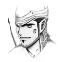 Roronoa zoro, antebraço  tattoo design idea