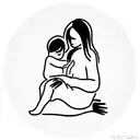 mother of twins tattoo design idea