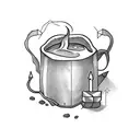 livro e café  tattoo design idea