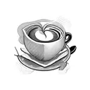 livro e café  tattoo design idea