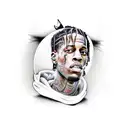 Travis Scott vibing doing his utopia concert  tattoo design idea