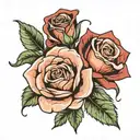 rose bouquet for stomach   tattoo design idea