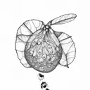 ladybug on a fig tree branch tattoo design idea