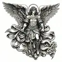 st michael archangel tattoo design idea