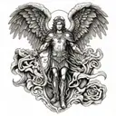 st michael archangel tattoo design idea