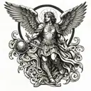 st michael archangel tattoo design idea