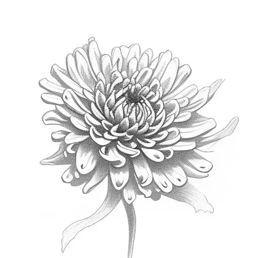 a Chrysanthemums flower with the name Rose and the date october 17 2014 in roman numerals  tattoo design idea