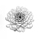 a Chrysanthemums flower with the name Rose and the date october 17 2014 in roman numerals  tattoo design idea