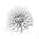 a Chrysanthemums flower with the name Rose and the date october 17 2014 in roman numerals  tattoo design idea