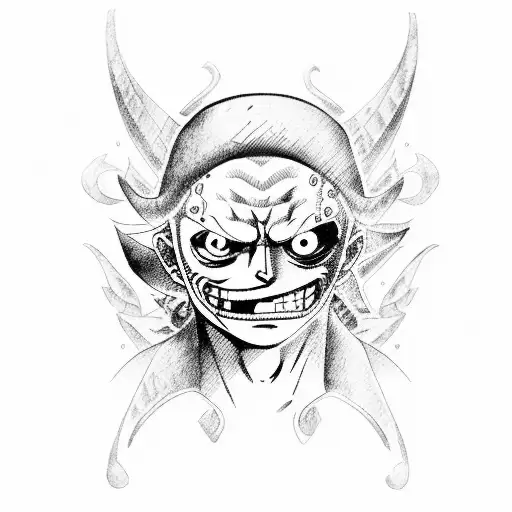 personaje zoro de one piece tattoo design idea