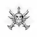 zoro one piece tattoo design idea