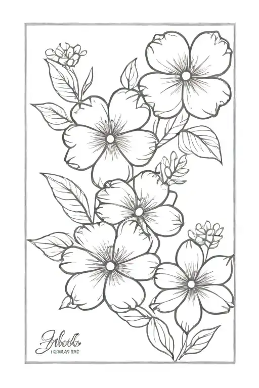 three flowers birth months July August December  tattoo design idea