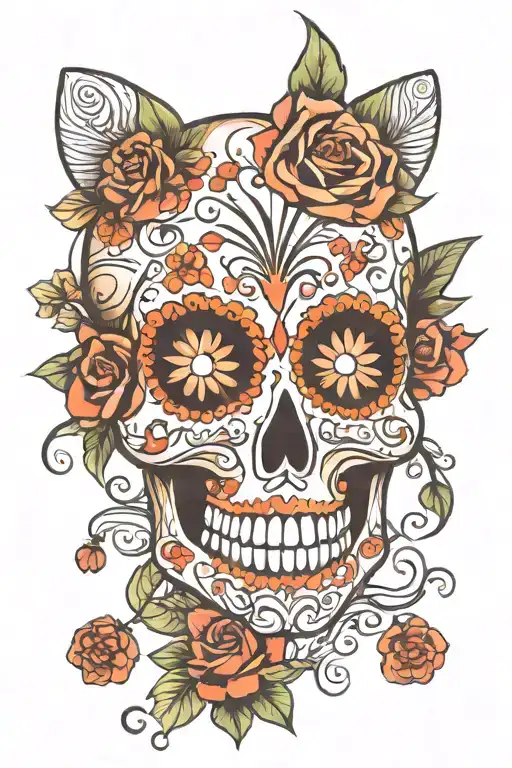 Sugar Skull tattoo design idea