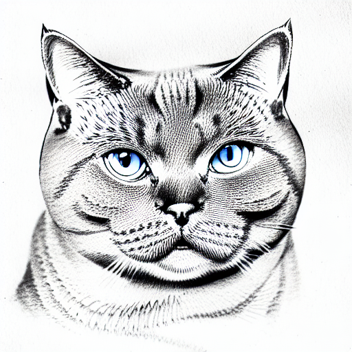 british shorthair head around blue rhinestones tattoo design idea