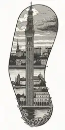 Stockholm city hall tattoo design idea