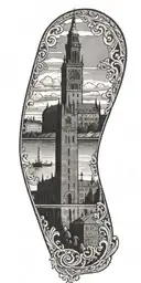 Stockholm city hall tattoo design idea
