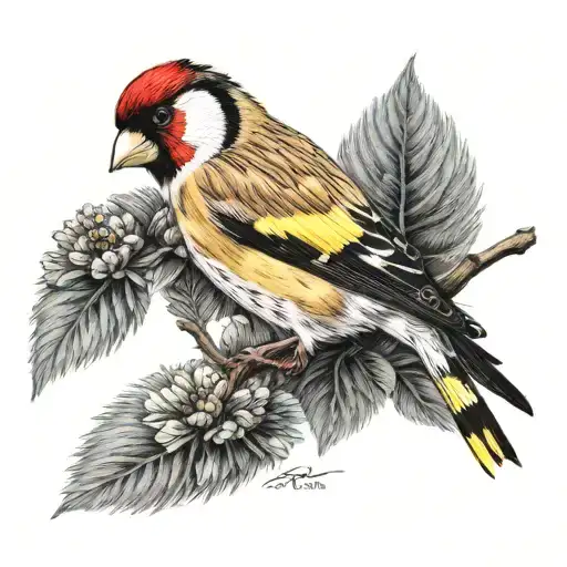 goldfinch tattoo design idea