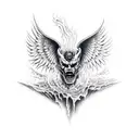 lucifer falling tattoo design idea