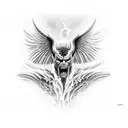 lucifer falling tattoo design idea