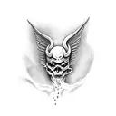 lucifer falling tattoo design idea