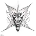 lucifer falling tattoo design idea