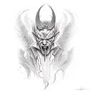 lucifer falling tattoo design idea