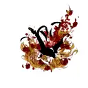 lucifer falling tattoo design idea