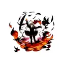 lucifer falling tattoo design idea