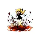 lucifer falling tattoo design idea