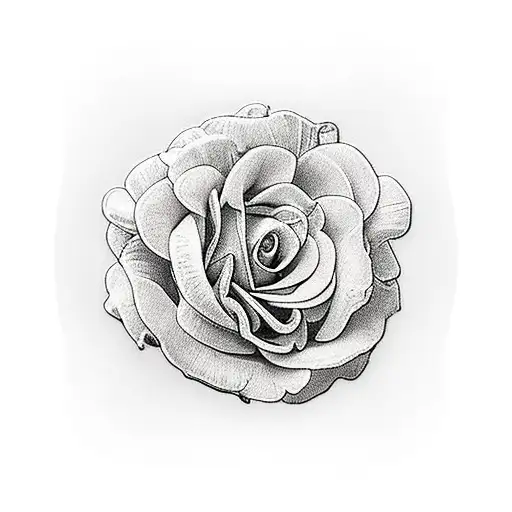 small bouquet of roses violets sweet peas chrysanthemums tattoo design idea