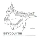 beyrouth, damascus, jerusalem a map leading tattoo design idea