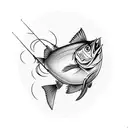 fishing tattoo design idea