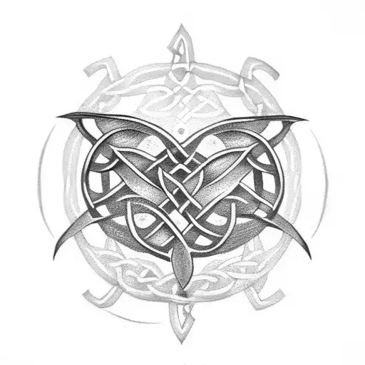 Celtic symbol for mother and son tattoo design idea