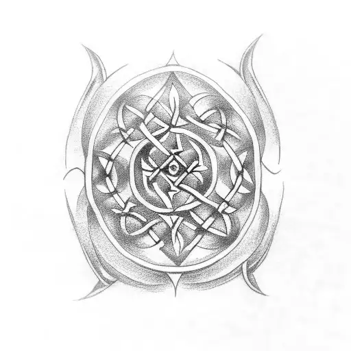 Celtic symbol for mother and son made into tree tattoo design idea