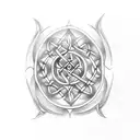 Celtic symbol for mother and son made into tree tattoo design idea