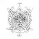 Celtic symbol for mother and son made into tree tattoo design idea