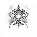Celtic symbol for mother and son made into tree tattoo design idea