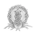 Celtic symbol for mother and son made into tree tattoo design idea