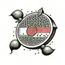 Palestine flag watermelon slice tattoo design idea