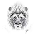 lion head angry tattoo design idea