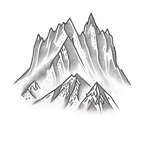 Mountain Scene in Nepal tattoo design idea